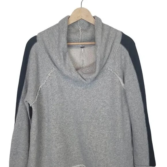 FREE PEOPLE oversized gray cowl neck - Picture 4 of 6